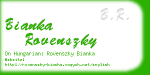 bianka rovenszky business card